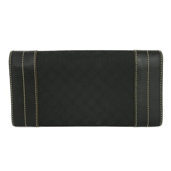 CELINE Macadam Canvas Leather Long Bifold Wallet Black/3BA0374 - Picture 4 of 8